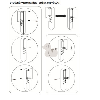 Koupelnová skříňka nízká Multi Praxis 33,5x25,5 cm bílá PAOLA35LP