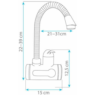 Dřezová baterie Homelife Digiterm s elektrickým ohřevem vody bílá/chrom SDR-10C-3