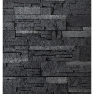 Obklad Vaspo Kámen lámaný tmavě šedá 10,7x36 cm reliéfní V53006