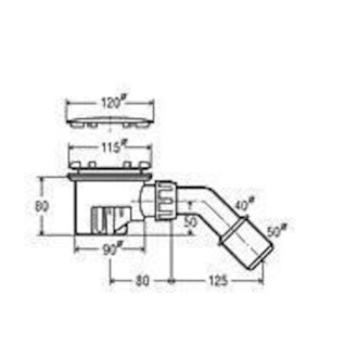 Vaničkový sifon Villeroy & Boch Tempoplex Plus, průměr 90 mm, chrom U90880261