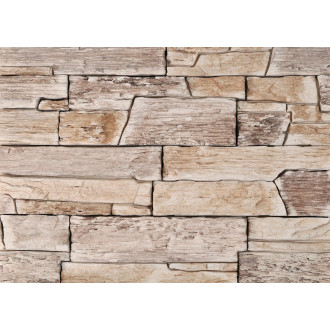 Obklad Vaspo břidlice hradní béžovohnědá 14,5x37 cm reliéfní V52302