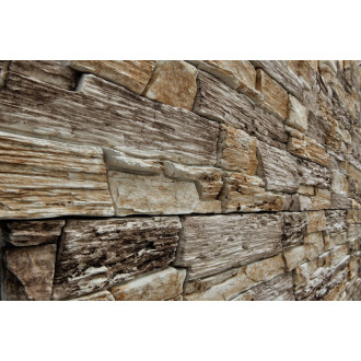 Obklad Vaspo břidlice hradní béžovohnědá 14,5x37 cm reliéfní V52302