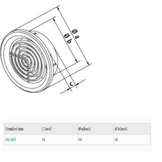 HACO Větrací mřížka kul. (4 ks) prům.50 mm bílá VM50B