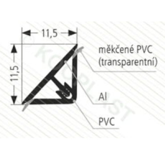 Těsnící lišta Naturel 200 cm TL20B2