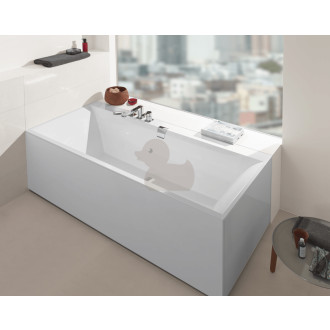 Obdélníková vana Villeroy & Boch Squaro 190x90 cm litý mramor levá i pravá UBQ190SQE2DV-01