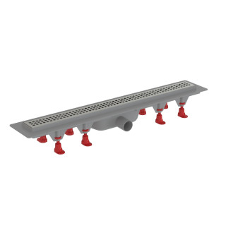 Sprchový žlab S-Line Multi 90 cm plast chrom lesk čtverečky ZLAB90
