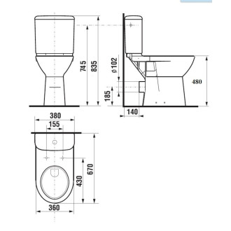 Wc kombi komplet Jika Deep zadní odpad SIKOSJOLZB23616