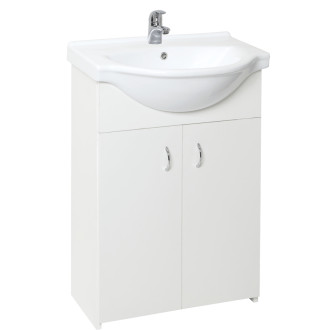 SIMPLE spodní skříňka s umyvadlem 55, bílá, SIMPLE55WH