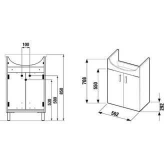 Koupelnová skříňka s umyvadlem Jika Lyra Plus 53x29,2x75 cm bílá H4519514323001