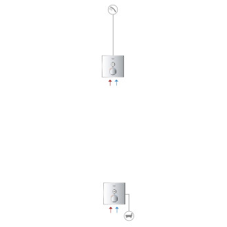 Termostat Grohe Smart Control bez podomítkového tělesa chrom 29144000