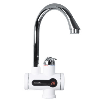 Dřezová baterie Homelife Digiterm s elektrickým ohřevem vody bílá/chrom HY30-08