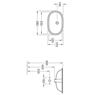Umyvadlo Villeroy & Boch 53x32 cm 416250R1
