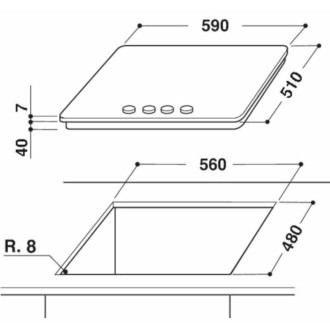 Plynová varná deska Whirlpool nerez GMW6422IXLEE