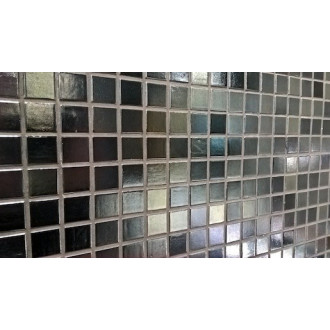 Skleněná mozaika Premium Mosaic černá 33x33 cm lesk MOS20BKHM