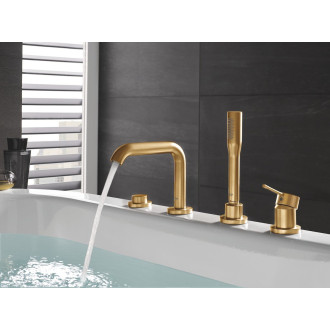 Vanová baterie Grohe Essence New s vanovým setem Brushed Cool Sunrise 19578GN1