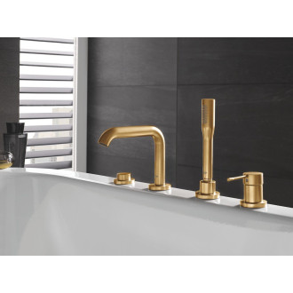 Vanová baterie Grohe Essence New s vanovým setem Brushed Cool Sunrise 19578GN1