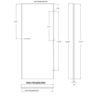 Interiérové dveře Naturel Aura levé 90 cm jilm AURA5J90L