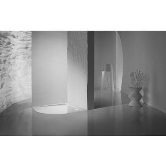 Sprchová vanička čtvrtkruhová Kaldewei Zirkon 90x90 cm smaltovaná ocel alpská bílá 452248043001