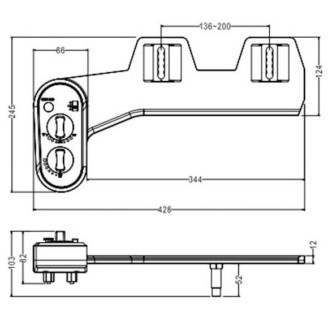 Přídavný bidet Sapho Easy Cleaning plast MT101