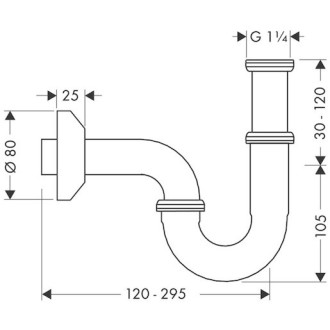 Sifon umyvadlový Hansgrohe 5/4" 53010000