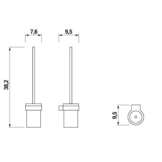 Wc štětka Jika Pure chrom H3843B10040001