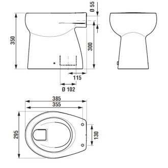 Wc stojící Jika Baby spodní odpad H8220370000001