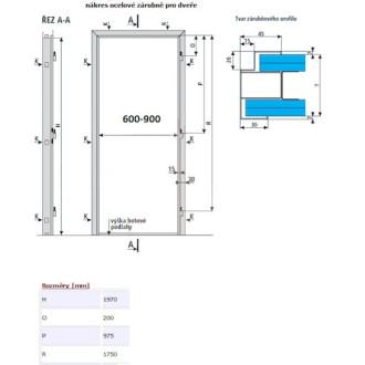 Interiérové dveře Naturel Aura pravé 60 cm jilm antracit AURA2JA60P