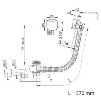 Vanový automat Roth k vaně kulatý 8100022