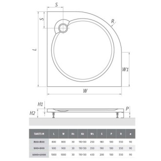 Čelní panel Roth Tahiti-M 80 cm akrylát 8010069