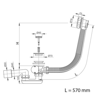 Vanový automat Roth k vaně kulatý 8100011
