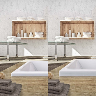 Obdélníková vana Roth Kubic Neo Slim 160x70 cm akrylát levá i pravá 9310SLM