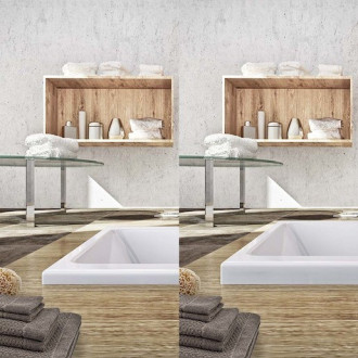 Obdélníková vana Roth Kubic Neo Slim 150x70 cm akrylát levá i pravá 9300SLM