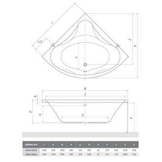 Panel k vaně Roth Sabrina Neo 140 cm akrylát 9620001