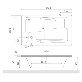 Panel k vaně Roth Amore 120 cm akrylát 9720002