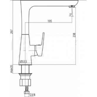 Dřezová baterie Alveus Akord II s otočným raménkem chrom 2448958