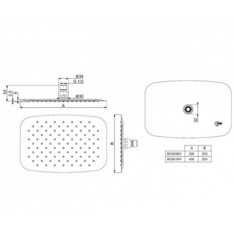 Hlavová sprcha Ideal Standard Idealrain Cube chrom B0390MY