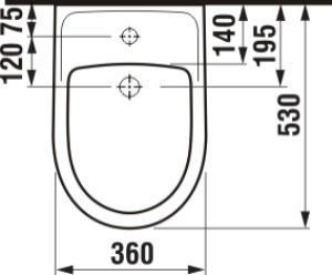 JIKA Lyra plus bidet závěsný s postranními otvory, bílá H8303810003041