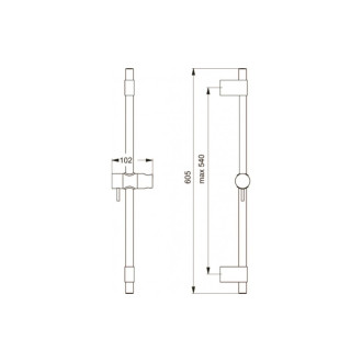 Sprchová tyč Ideal Standard Idealrain Pro na stěnu chrom B9848AA