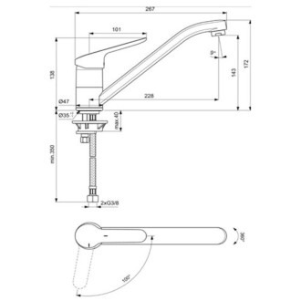 Dřezová baterie Ideal Standard Ceraflex chrom BC129AA