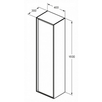 Koupelnová skříňka vysoká Ideal Standard Connect Air 40x30x160 cm hnědá mat/bílá mat E0832VY