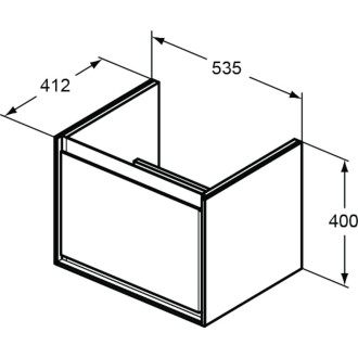 Koupelnová skříňka pod umyvadlo Ideal Standard Connect Air 53x40,9x40 cm světlé dřevo/světlá hnědá mat E0846UK