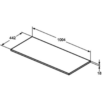 Deska pod umyvadlo Ideal Standard Connect Air 100,4x44,2x1,8 cm světle šedá lesk/bílá mat E0851EQ