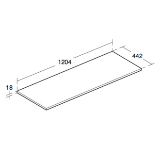 Deska pod umyvadlo Ideal Standard Connect Air 120,4x44,2x1,8 cm světlé dřevo/světlá hnědá mat E0852UK