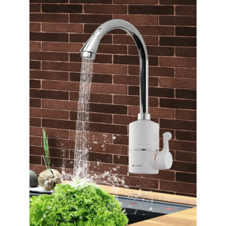 Dřezová baterie Homelife Digiterm s elektrickým ohřevem vody bílá/chrom SDR-11C-3