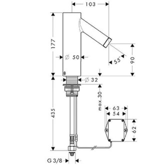Umyvadlová baterie Hansgrohe Axor Starck se senzorem chrom 10106000