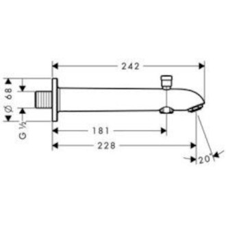 Vanový výtok Hansgrohe Talis S2 chrom 13424000