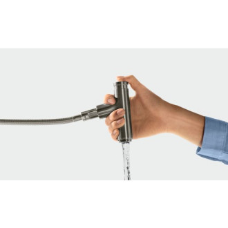 Dřezová baterie Hansgrohe Metris Select M71 s vytahovací sprškou vzhled nerezu 14857800