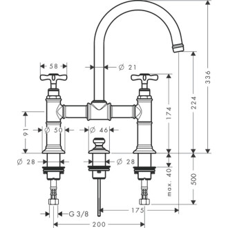 Umyvadlová baterie Hansgrohe Axor Montreux s výpustí chrom 16510000