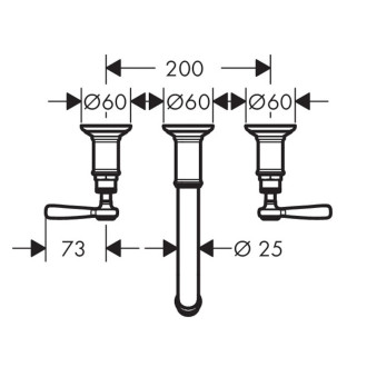 Umyvadlová baterie Hansgrohe Axor Montreux bez podomítkového tělesa chrom 16534000