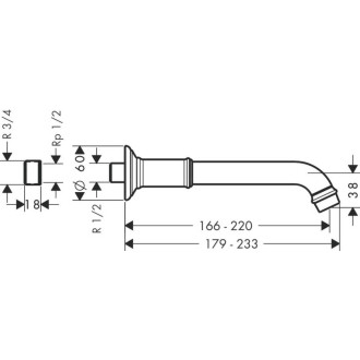 Vanový výtok Hansgrohe Axor Montreux chrom 16541000